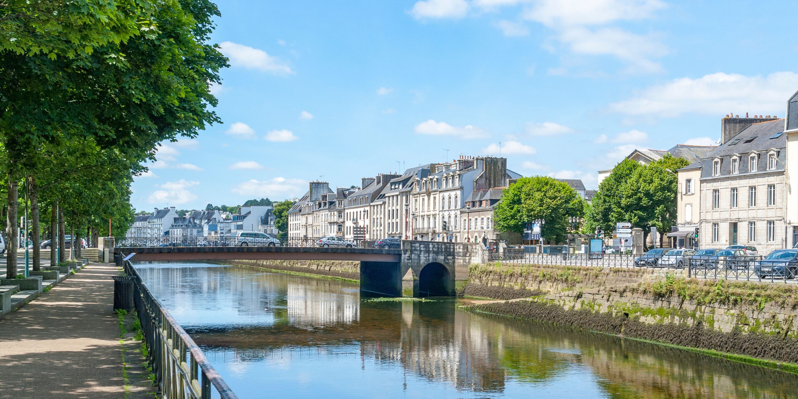 La vue de Quimper en Bretagne